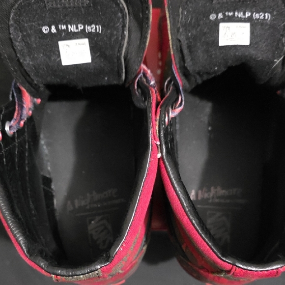 Vans Red and Black High-Top Sneakers - Picture 4 of 8